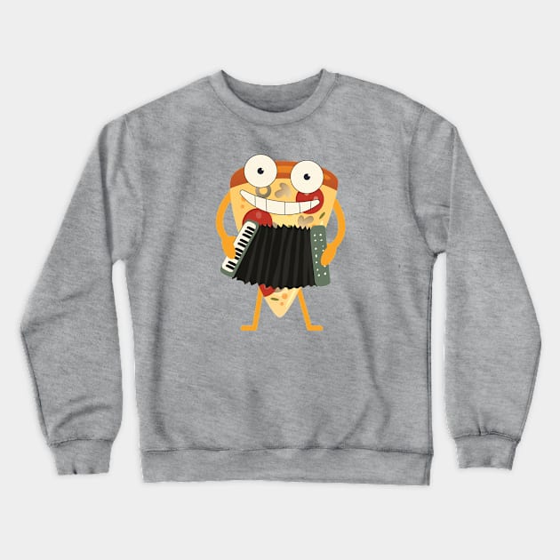 Accordion Pizza Crewneck Sweatshirt by mikevotava